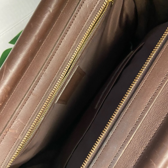 COACH Unisex All Leather Briefcase Lap Top Bag w/ Shoulder strap - Picture 5 of 16